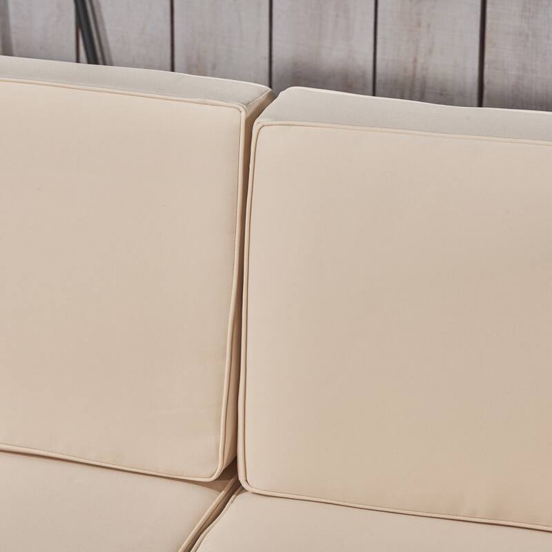 Oana Outdoor 12-Piece U-Shaped Acacia Wood Sectional Sofa Set with Fire Pit by Christopher Knight Home