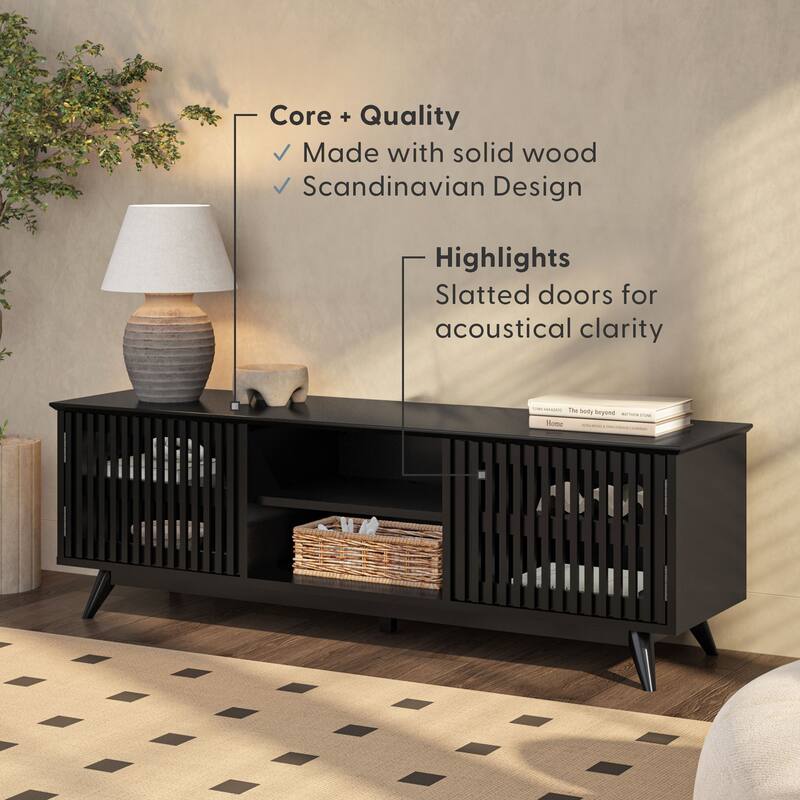 Plank and Beam Mid-Century Modern TV Stand