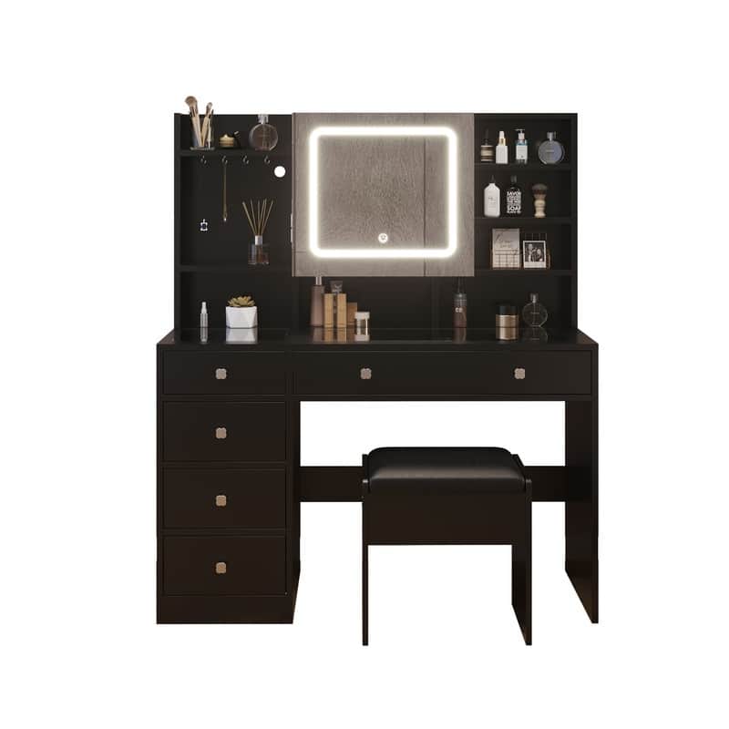 5 drawers with shelves and hooks Dressing table set with plugs