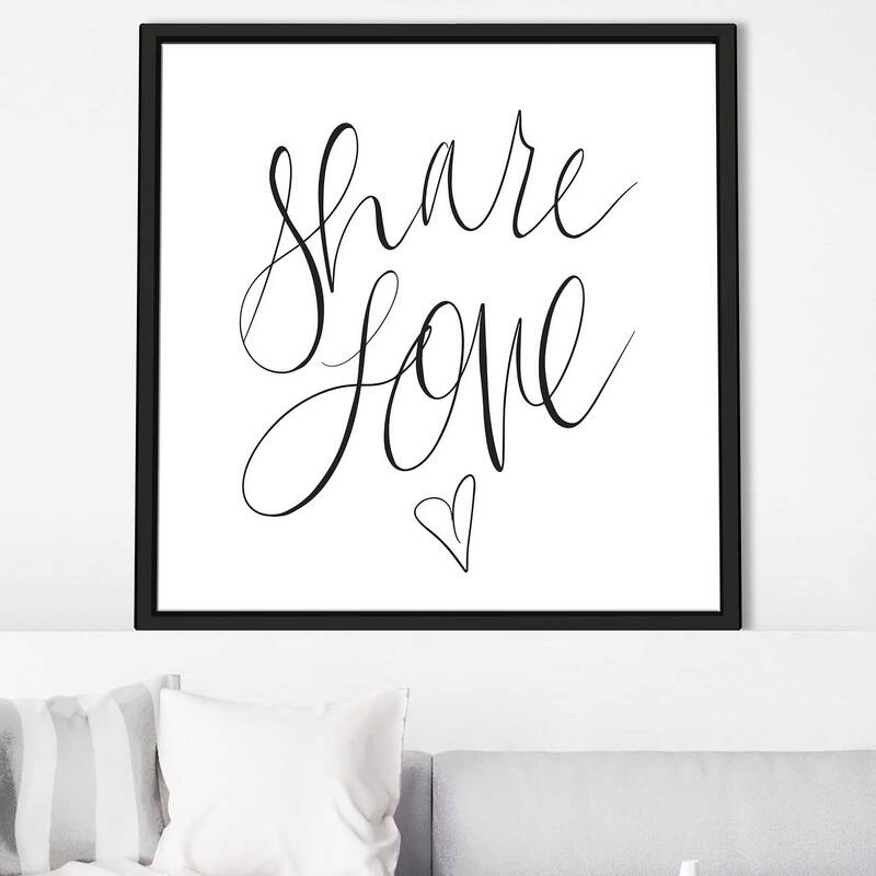 "Share Love" Print on Floating Canvas