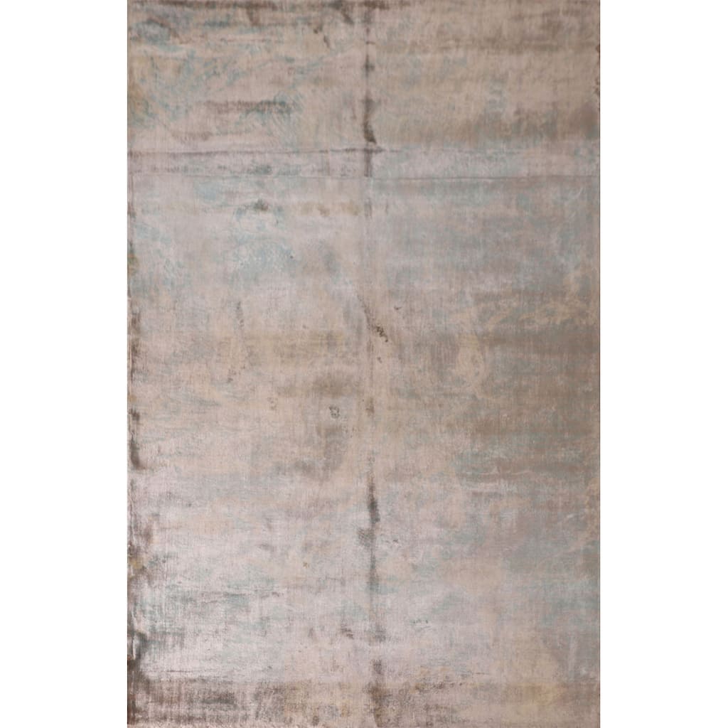 All-Over Abstract Modern Area Rug Handmade Wool Carpet - 5'1" x 7'11"