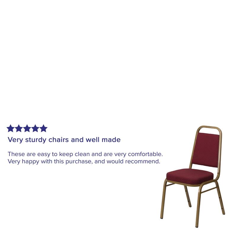 4 Pack Trapezoidal Back Stacking Banquet Chair - 20.25"D x 17.5"W x 36"H