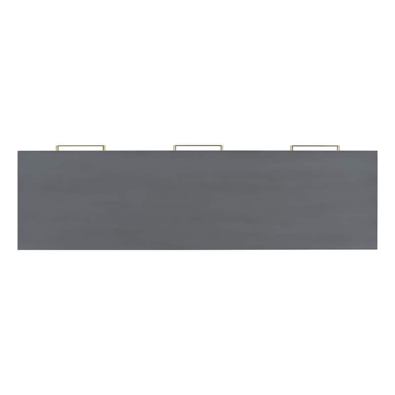 57" MDF Console Table with Three Drawers for Entryway, Hallway, Living Room