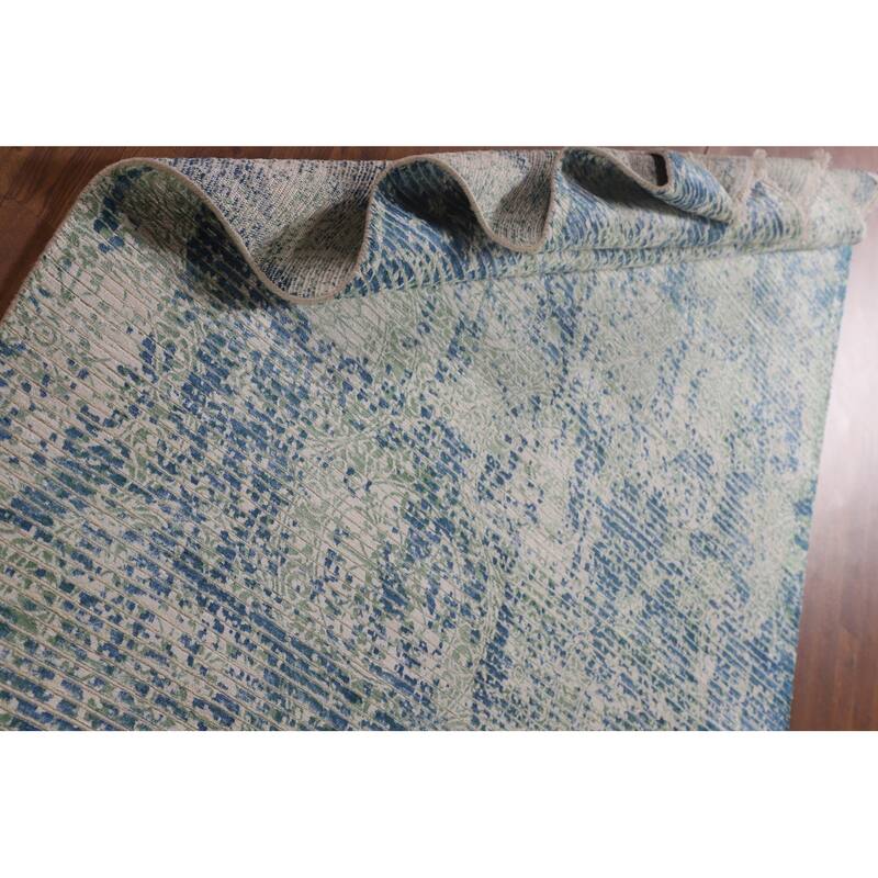 Abstract Area Rug Hand-Knotted Modern Wool Carpet - 5'5"x 7'10"