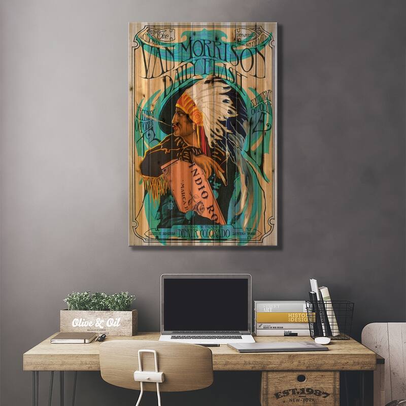 Van Morrison Print On Wood by Radio Days - Multi-Color