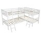 preview thumbnail 4 of 16, Twin Size L-Shaped Pine Wood Bunk Bed, Separatable to 2 L-Shaped Beds