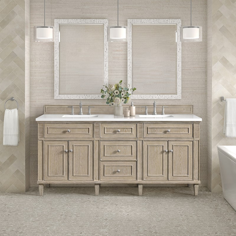 James Martin Vanities 424-V72-3WZ Lorelai 72" Double Basin Wood Vanity