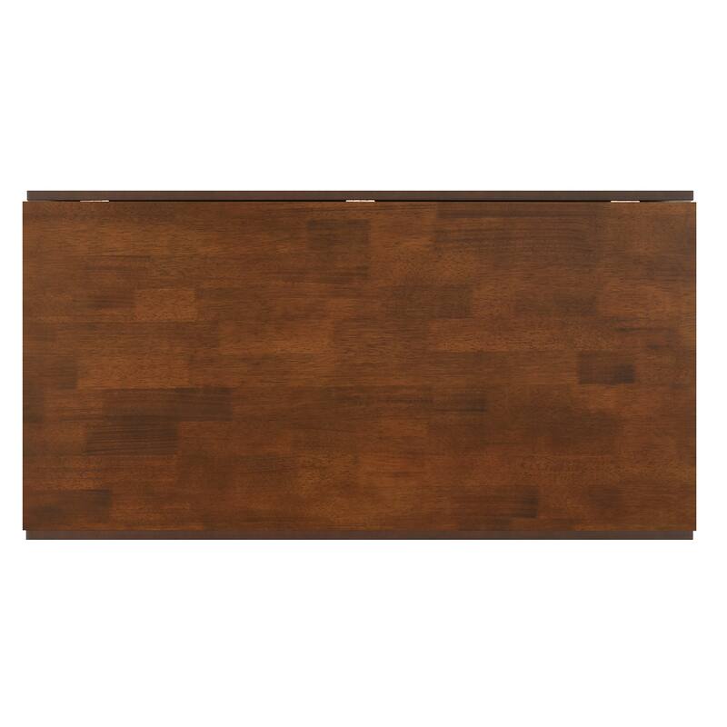 Wood Dining Table Set for 4, Extendable Square Kitchen Table Set with Two Drop Leaves, Storage Shelf and 4 Upholstered Chairs