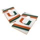 preview thumbnail 1 of 3, Miami Hurricanes 2x4 Tailgate Cornhole Boards Include Carrying Case