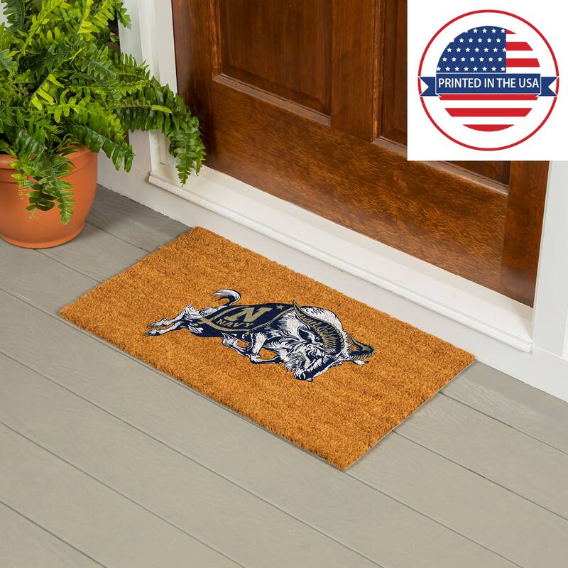 Coir Door Mat, 16"x 28", US Naval Academy - 28" x 16"