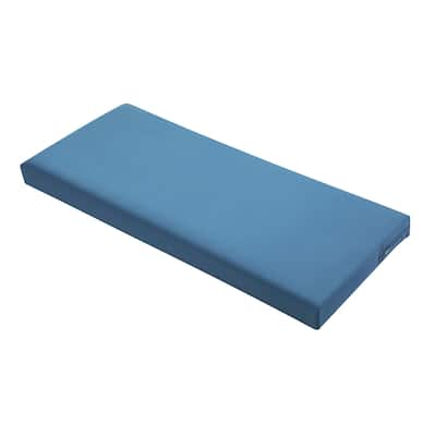 Classic Accessories Ravenna Water-Resistant 42 x 18 x 3 Inch Patio Bench/Settee Cushion, Empire Blue