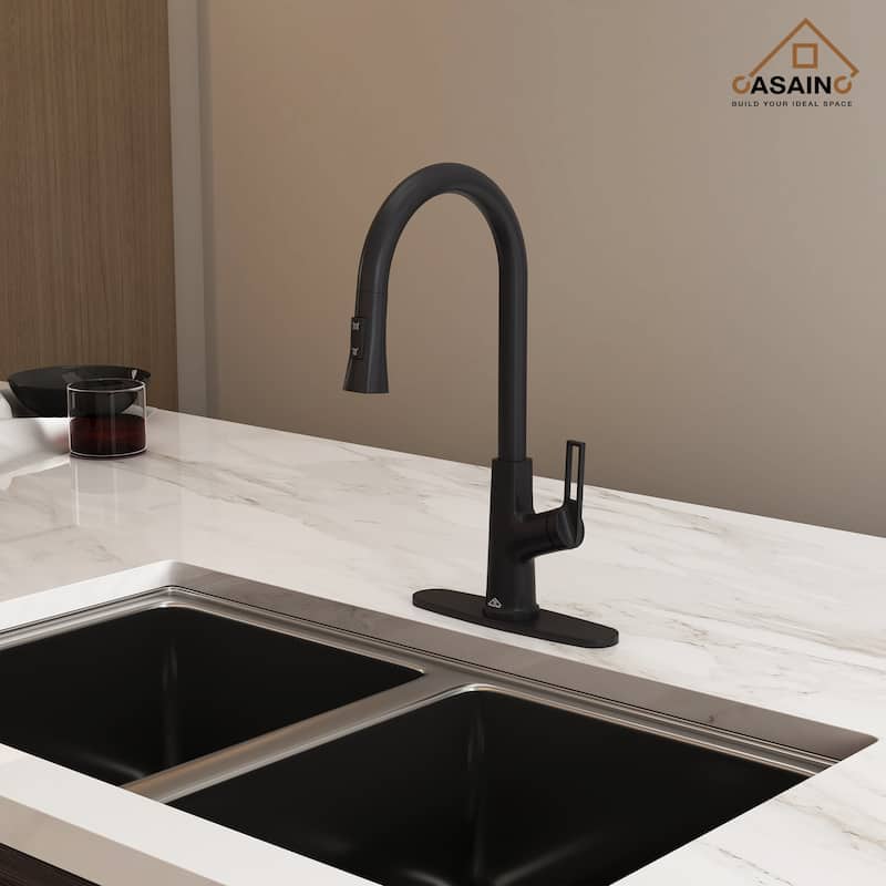 Single Handle Pull-Down Sprayer Kitchen Faucet