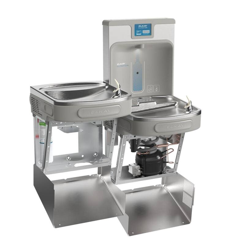 Elkay LZSTL8WS-PF ezH2O Bi-Level Wall Mounted Drinking Fountain with