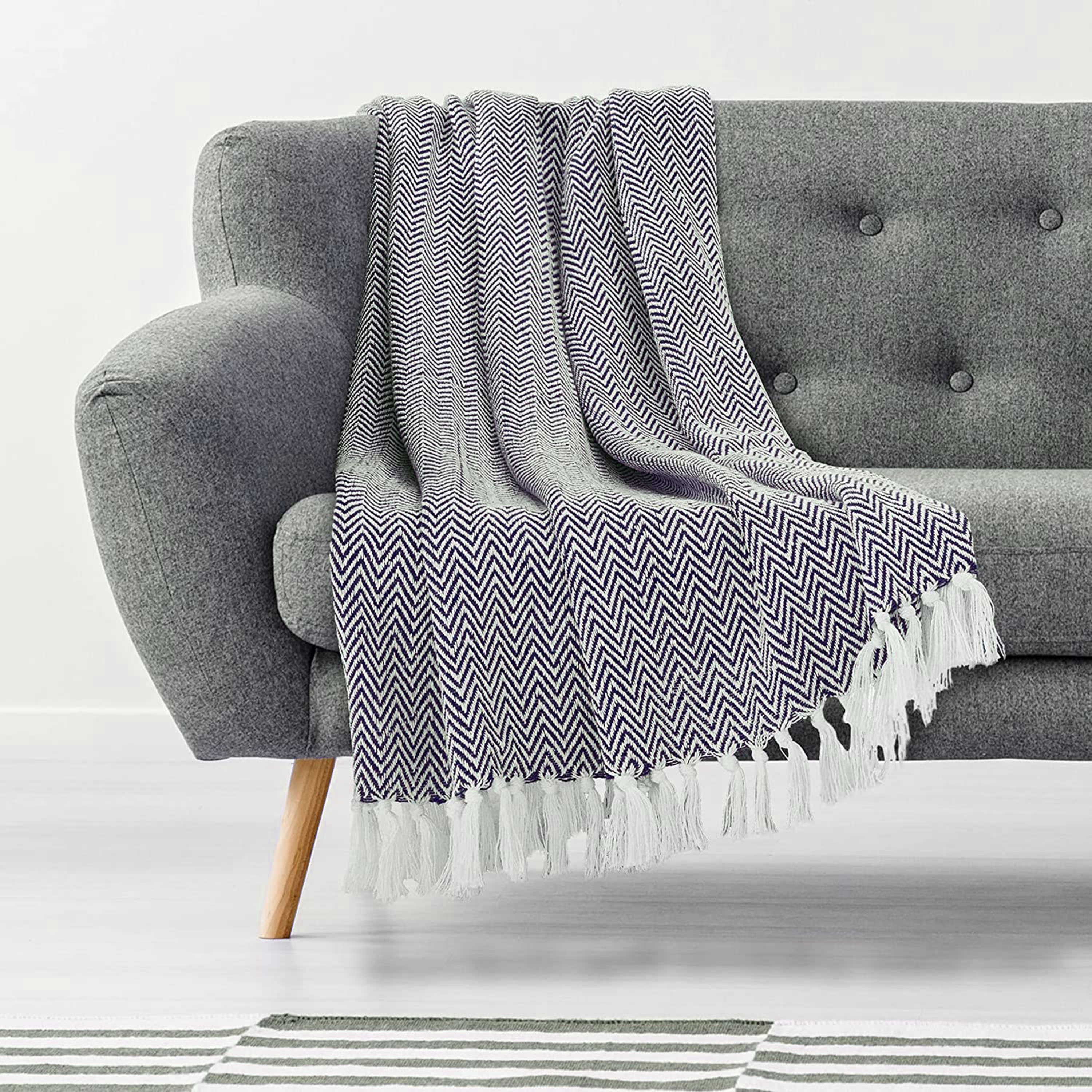 Throw blanket on hotsell ottoman