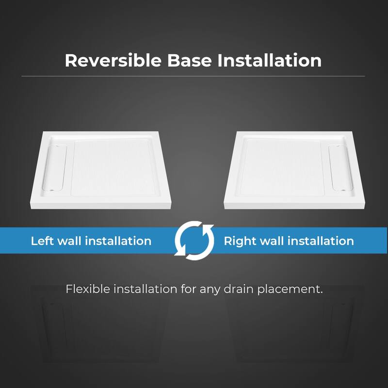 OVE DECORS Adena White Shower Base 60x36 in white