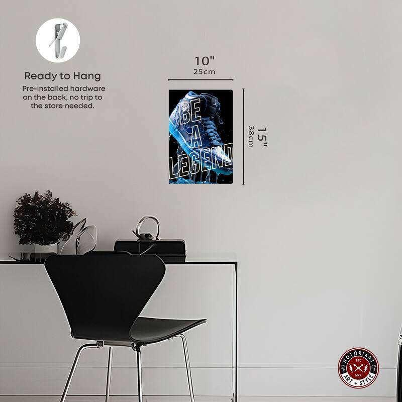 Notoriart Be A Legend Sneaker Drip Gallery Wrapped Sneaker 1 Piece Canvas Wall Art