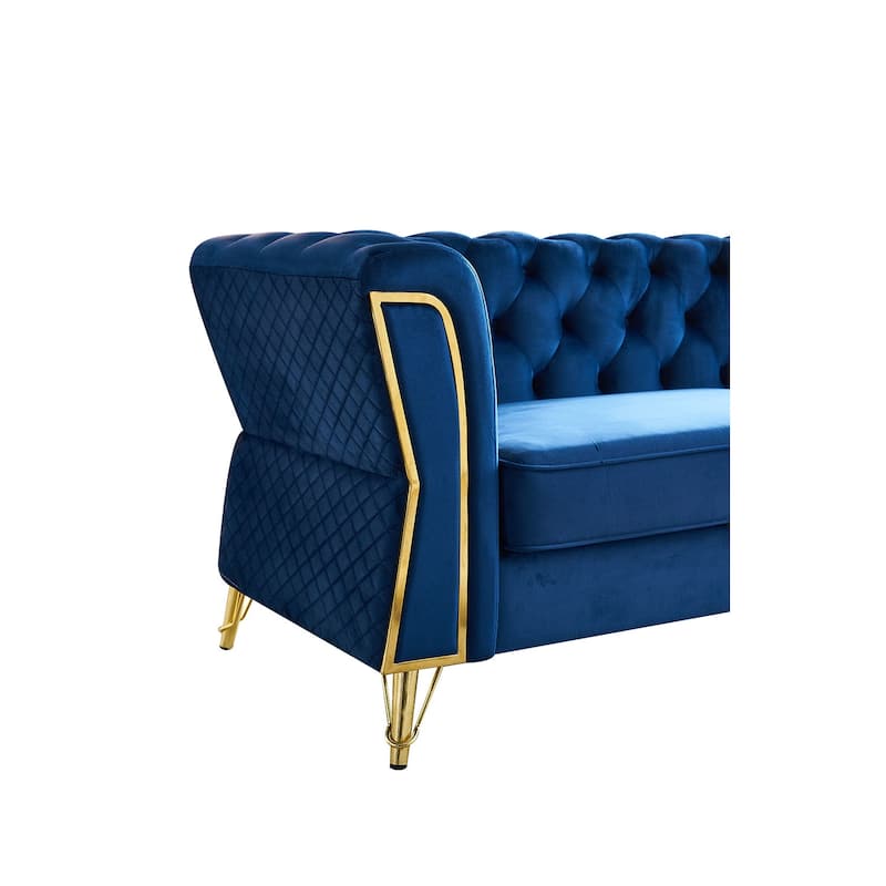 Modern Tufted Velvet Sofa for Living Room