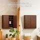 preview thumbnail 9 of 49, Teamson Home 22 in Wooden Bathroom Wall Cabinet, Wood Organizer for Bathroom, Kitchen, Laundry, Space Saving Furniture