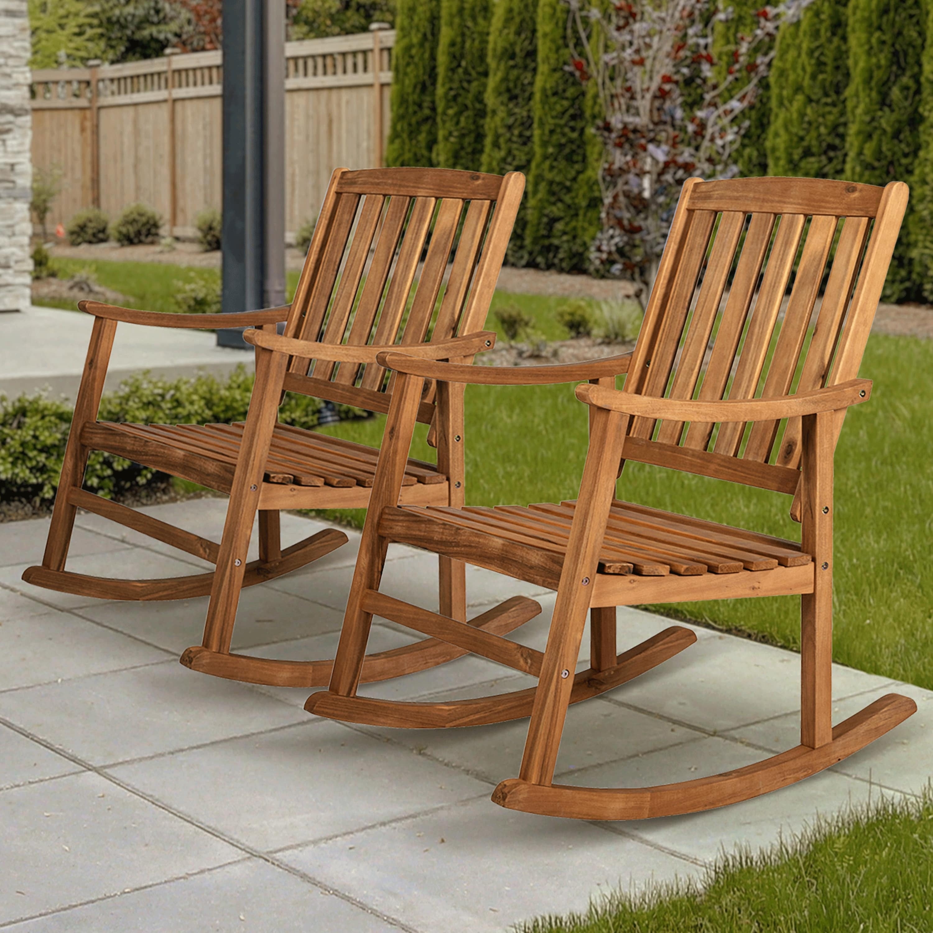 Teak wood outdoor on sale rocking chair