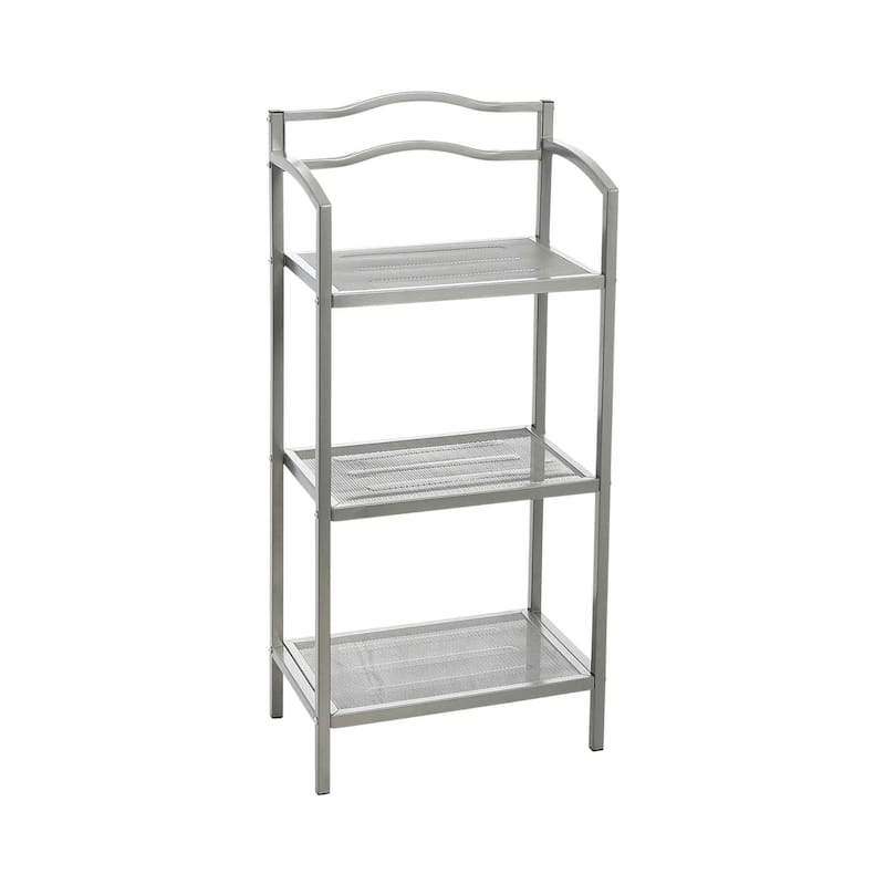 Household Essentials 2-Tier Metal Wall Mount Bathroom Storage Rack