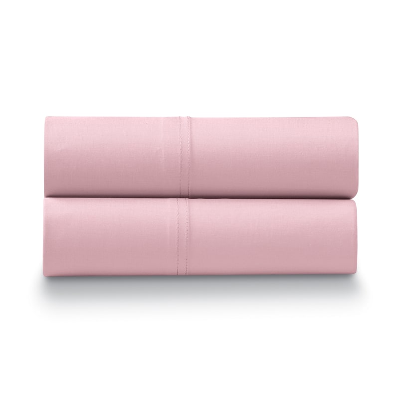 Ella Jayne 100% Cotton Percale Cool and Crisp Pillowcase Set - Blush - King