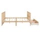 preview thumbnail 49 of 58, 2-in-1 Convertible Crib, Full Size Bed Frame with Drawers and 3 Height Options, Modern Baby Crib Toddler Bed with Guard Rail