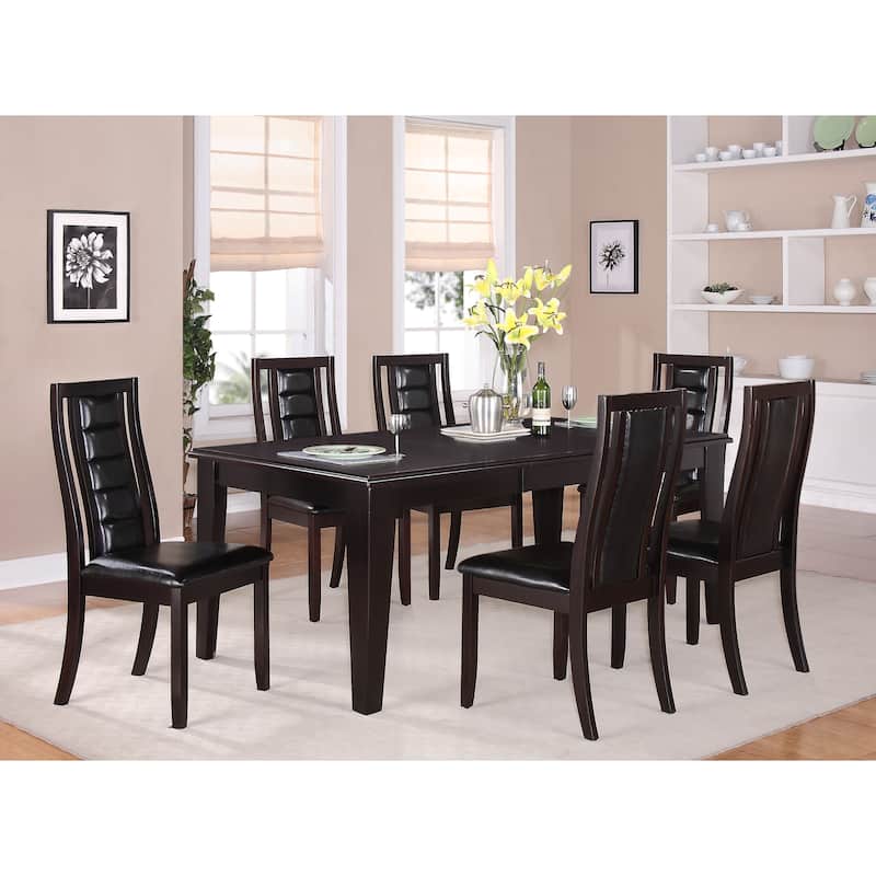 Era Collection Solid Wood 7-Piece Dining Set in Cherry Finish