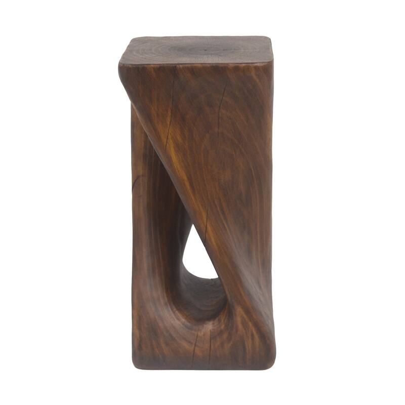 Christopher Knight Home - Stella Twisted Spiral Wood Grain Side Table