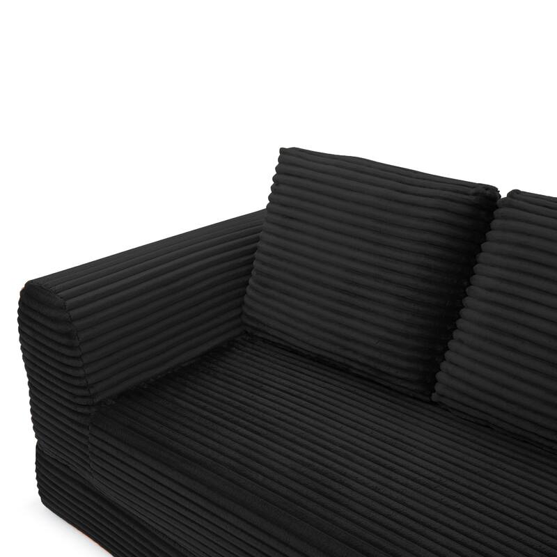 2-in-1 Folding Convertible Sofa Bed, Modern Corduroy Sleeper Couch
