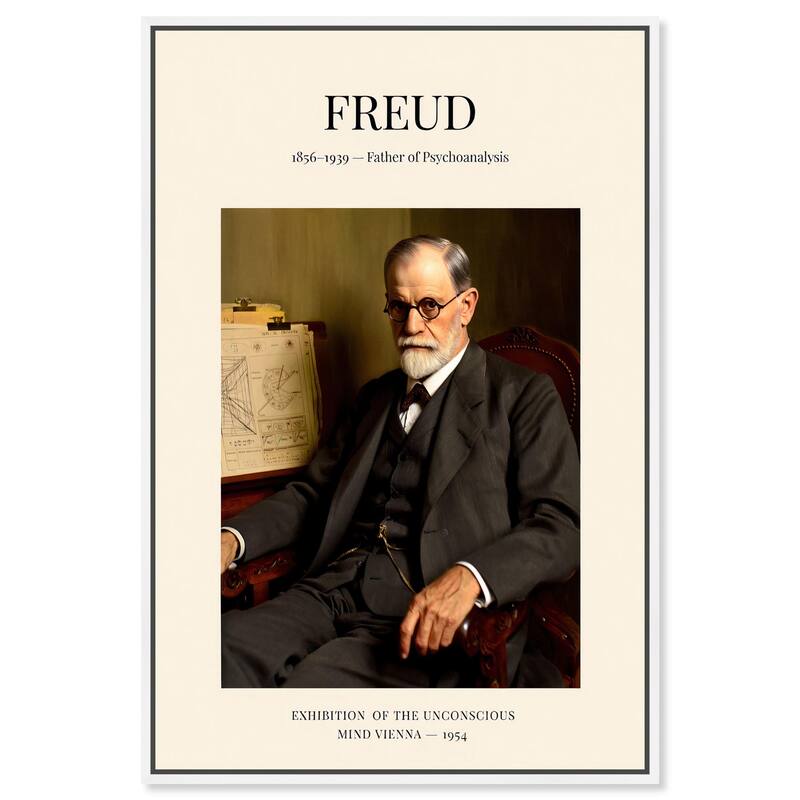 Father of Psychoanalysis Canvas by Art Remedy - White - 30" x 45"