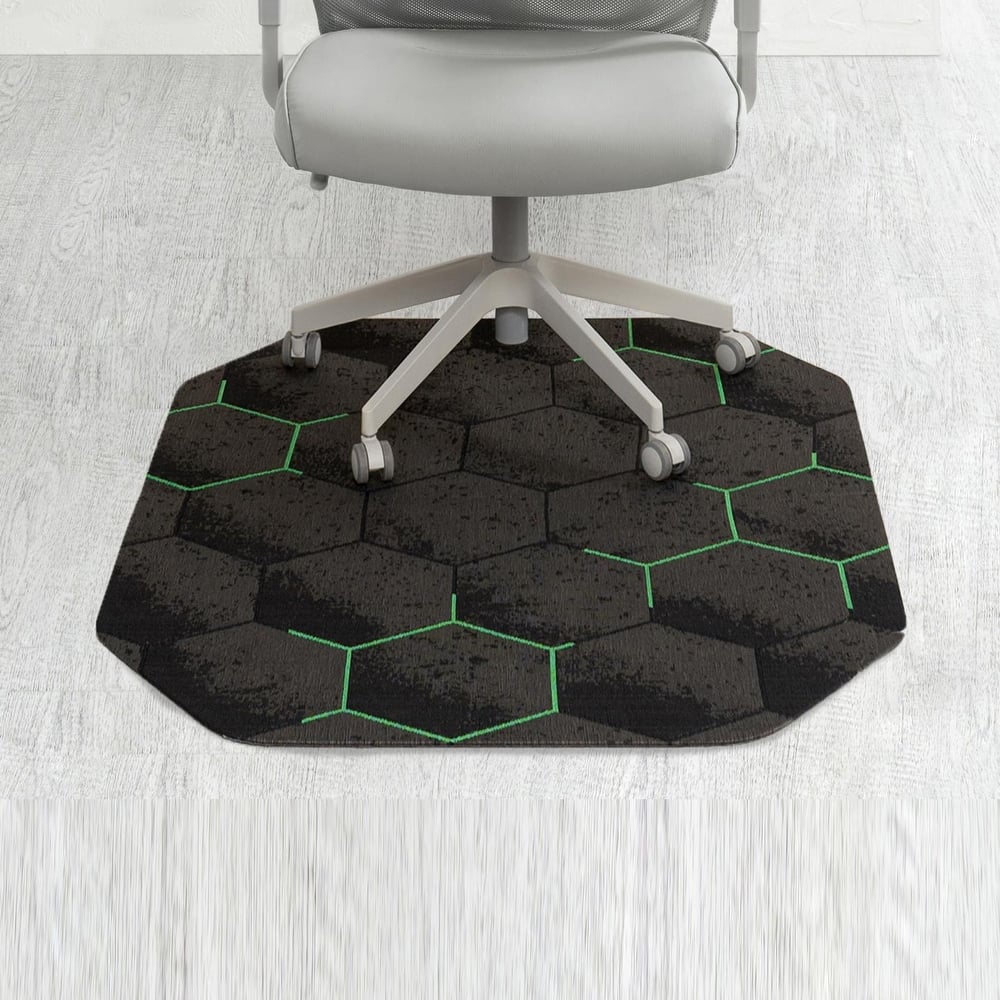 Jani Gaming Chair Mat - Anti-Slip Ergonomic Rug and Chairmat Combo for Home Office, Hard Floor Protector with Smooth Glide