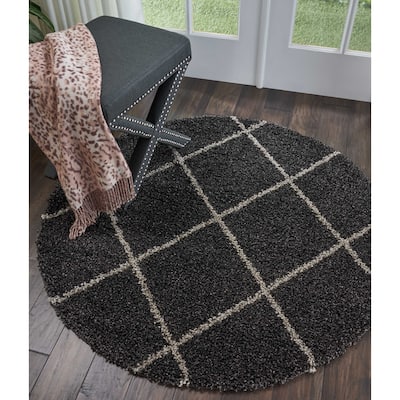 Nourison Brisbane Large Diamond Geometric Modern Shag Area Rug