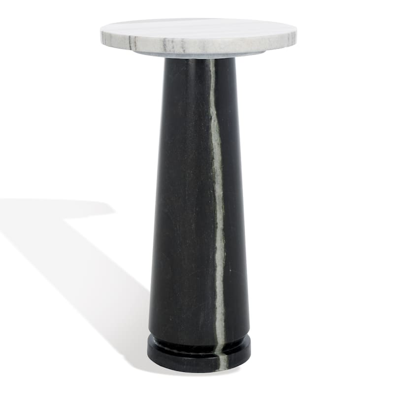 SAFAVIEH Couture Valentia Round Marble Accent Table - 10" W x 10" D x 18" H