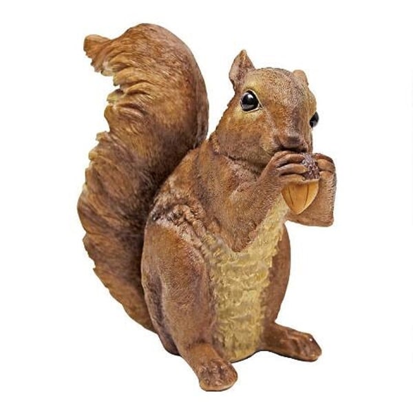 6.5" Standing Squirrel Hand Painted Outdoor Garden Statue - N/A