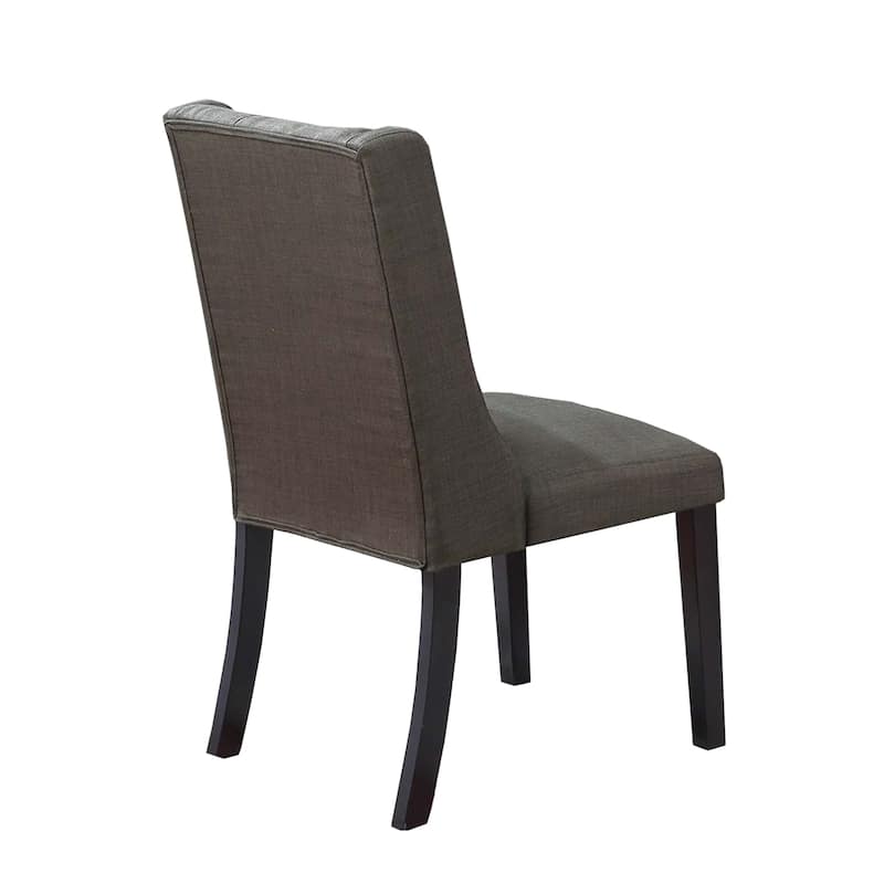 Set of 2 Polyfiber Upholstered Dining Chairs