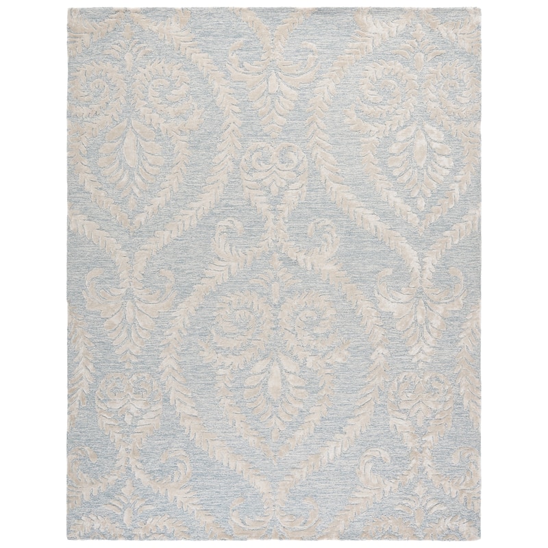 SAFAVIEH Handmade Glamour Bejushe Wool Rug - 8' x 10' - Blue/Ivory
