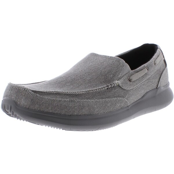 wide men's canvas loafers