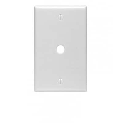 American Imaginations 2.8 in. x 4.5 in. Plastic Electrical Switch Plate in White; White Hardware - N/A