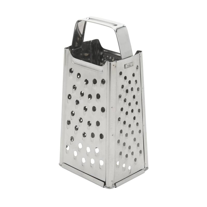 YBM Home Stainless Steel Kitchen Grater with Handle, Multi-Purpose - 4-way Grater