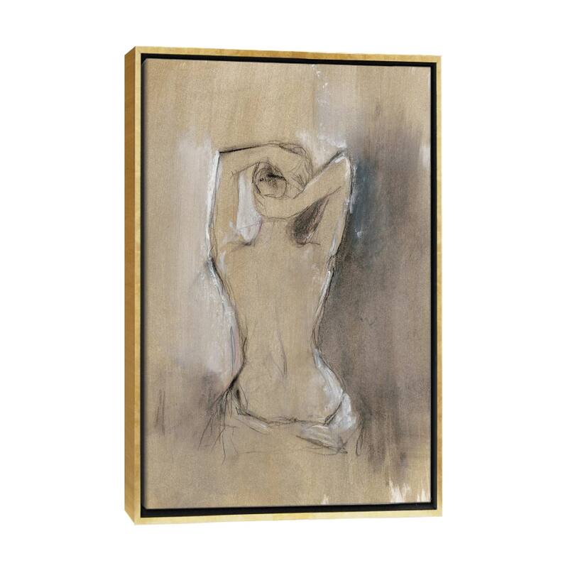 iCanvas "Contemporary Draped Figure I" by Ethan Harper Framed Canvas Print - Gold - 26x18