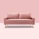 Modern Loveseat Square Arms Upholstered Velvet Sofa with Pillows