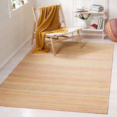 SAFAVIEH Handmade Kilim Pachita Stripe Jute & Wool Rug