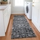 preview thumbnail 122 of 152, Machine Washable Indoor/ Outdoor Chantille Traditional Vintage Floral Rug Gray - 2'3" x 7'6"
