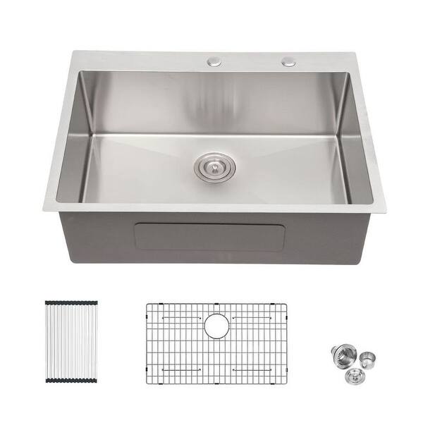 33 Black Kitchen Sink Drop In Somrxo 33x22 Black Stainless Steel Drop In Kitchen Sink Workstation 16 Gauge Gunmetal Matte Black Single Bowl Topmount Stainless Steel Kitchen Sink Kitchen Bar Sinks Tools