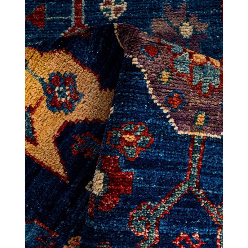 Serapi One-of-a-Kind Hand-Knotted Runner Rug - Navy, 2' 8" x 9' 9" - 2' 8" x 9' 9"