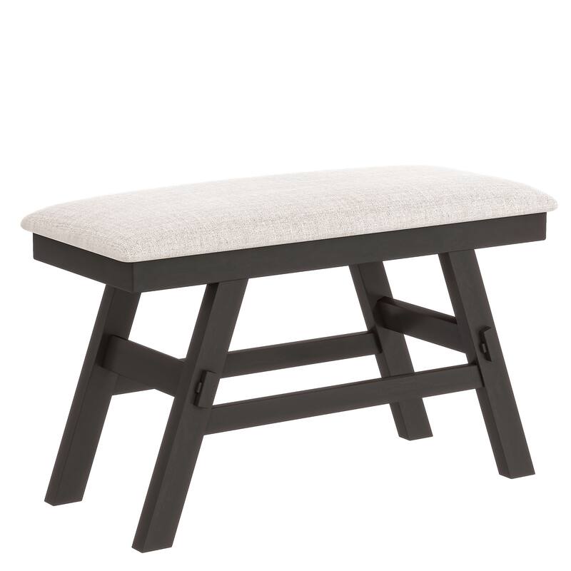 Rustic 6-Piece Counter Height Dining Set with Storage Shelf and Bench