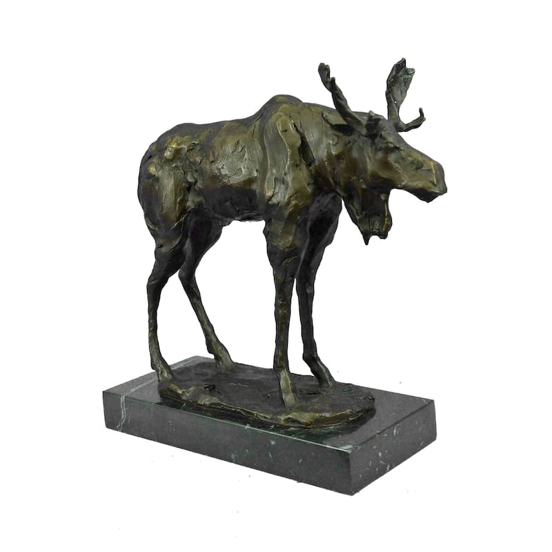Handmade Bronze Sculpture Statue Moose Musuem Quality Masterpiece Figurine
