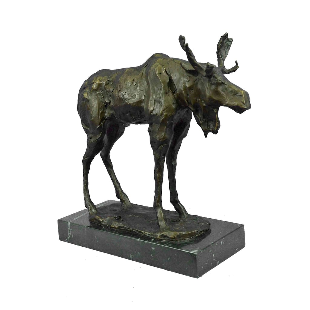 Handmade Bronze Sculpture Statue Moose Musuem Quality Masterpiece Figurine
