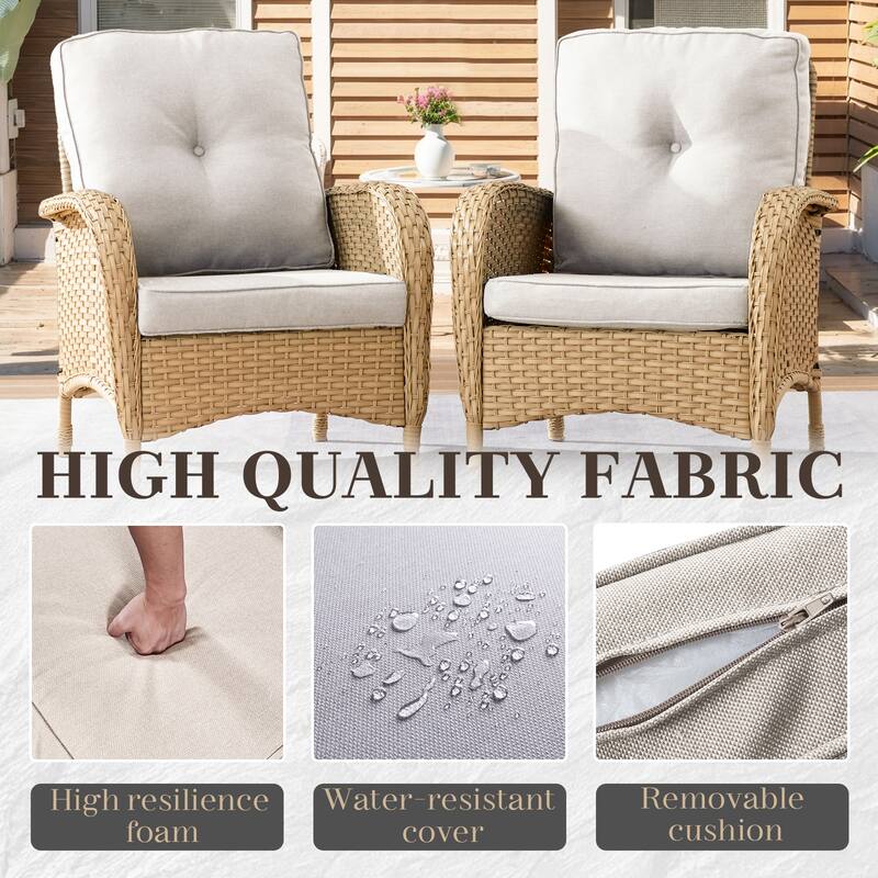 Wicker Patio Chairs Furniture with Cushions