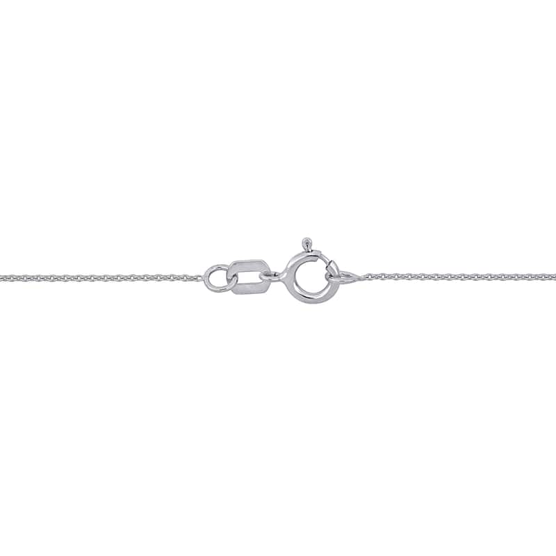 Miadora Cultured Freshwater Pearl Heart Pendant with Chain in 14k White Gold17 in. - 12.3 mm x 16 mm